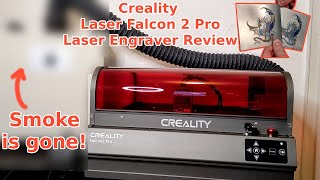 Creality Laser Falcon 2 Pro Review Fully Enclosed 40W Laser Engraver  Smoke Extractor 3dprinting [upl. by Mehelhteb514]