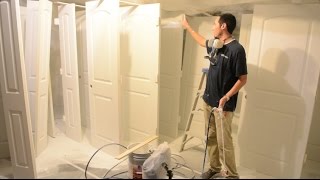 My Setup for Spraying Interior Doors [upl. by Sinnard]