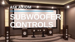 Subwoofer Controls Phase Crossover and Trigger Switch [upl. by Prochora564]