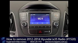 How to remove a 20122014 Hyundai ix35 Radio 1520 [upl. by Paine]