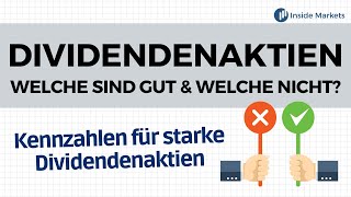 Kennzahlen für starke Dividendenaktien  Wie findet man die besten Aktien [upl. by Ladnek]