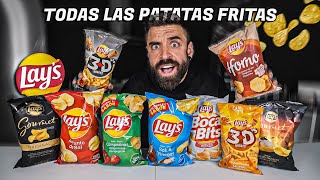 COMIENDO TODAS las PATATAS FRITAS LAYS de SUPERMERCADO mucho aire y pocas patatas [upl. by Rozalie]