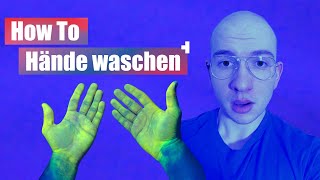 How To Hände waschen  Experiment mit leuchtenden Erregern [upl. by Harrell]