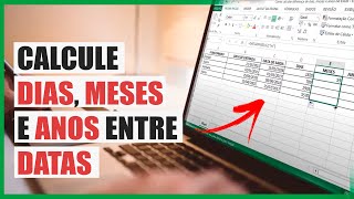 como calcular a diferença de DIAS MESES e ANOS ENTRE DATAS NO EXCEL [upl. by Ailecec504]