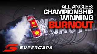 ONBOARD Scott McLaughlins championship winning burnout  Supercars Championship 2019 [upl. by Aehsat113]