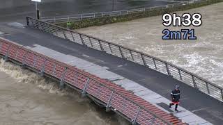 Reportage  Inondation du Sanctuaire de Lourdes  13 juin 2018 le pic de 12h55 [upl. by Stromberg]