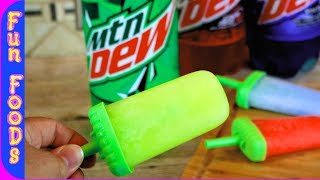 How to Make Homemade Popsicles  Easy Mountain Dew Popsicles [upl. by Akimot15]