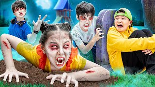 Baby Doll amp Friends Became Zombies  Funny Stories About Baby Doll Family [upl. by Idnerb]