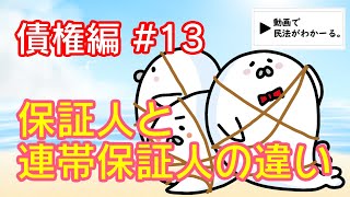 民法 債権編13 「保証人と連帯保証人の違い」解説 【行政書士試験対策】 [upl. by Eves]