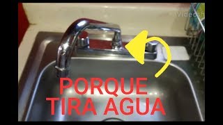 llave mezcladora tira agua cambiar empaques [upl. by Nitsirc59]