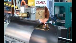 Longitudinal seam welding boilers outer shell [upl. by Nwahsaj]