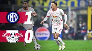 Own goal leads to defeat at San Siro  Highlights Inter Milano  RB Leipzig 10  Champions League [upl. by Aihsinat]