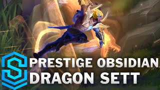 Prestige Obsidian Dragon Sett Skin Spotlight  League of Legends [upl. by Anaili]