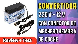 PI Auto Stores Convertidor de Corriente Adaptador Transformador de Tomas 220V 12v  Review Español [upl. by Airbmac53]