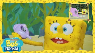 Bob Esponja y la concha mágica¡Recreado con marionetas  Bob Esponja en Español [upl. by Avilo704]