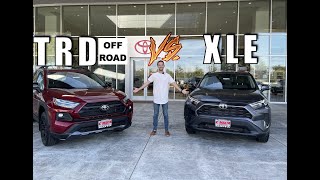 Toyota RAV4 TRD OFFROAD 2022 vs XLE  review features [upl. by Lynna]