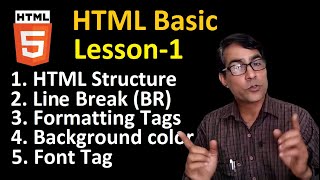 HTML Basic Course for Beginners in hindi Lesson1  Web Designing with HTML Notepad in hindi [upl. by Aniad]