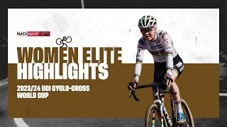 Waterloo  Women Elite Highlights  202324 UCI Cyclocross World Cup [upl. by Ephrayim]