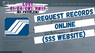 How to Request Records on SSS Website Online E1  E4  RS1  NW1  OW1 [upl. by Daveda927]