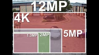 12MP vs 4K vs 5MP vs 2MP CCTV camera real footage [upl. by Lucilia]