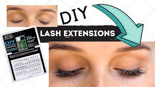 How to DIY Lash Extensions for under 12 dollars Ardell DIY Lash Extension  quarantine selfcare [upl. by Finbur]