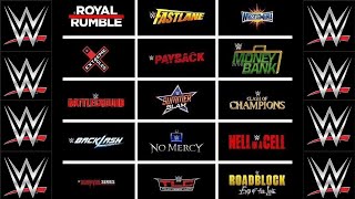 WWE 2022 Pay Per View Schedule [upl. by Quinby]