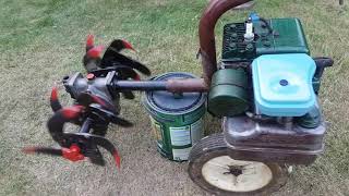 A 4 stroke engine Norlett Beaver Powerspade with 3hp Briggs amp Stratton [upl. by Asinet]