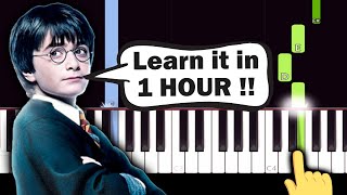 Harry Potter Theme  Hedwigs Theme  EASY Piano tutorial [upl. by Rabush]