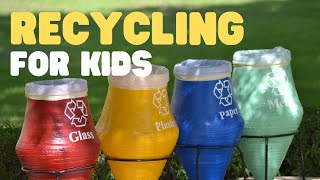 Recycling for Kids  Learn how to Reduce Reuse and Recycle [upl. by Roybn]