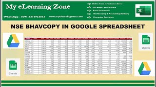 How to get NSE BhavCopy in Google Sheet [upl. by Saihttam]