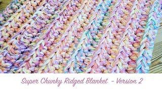 Easiest amp Fastest Crochet Blanket  Super Chunky Ridged Version 2 Multi Strand Series Ep 1 [upl. by Francois337]