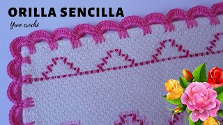 Orilla de 2 vueltas Orillas sencillas y fáciles para Servilletas 59 [upl. by Nolyaj475]