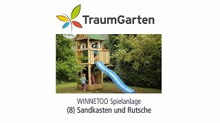 Winnetoo Spielturm Montage 8 Sandkasten und Rutsche  TraumGarten [upl. by Welcy186]