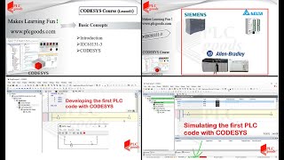 Tutorial on CODESYS  Configuration Simulation amp editing a ladder logic program example PLC [upl. by Calore]