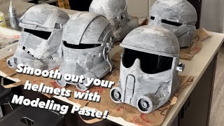 Smooth out your 3d printed helmet with Modeling Paste [upl. by Gudrin]