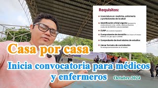 CONVOCATORIA gran oportunidad para ENFERMEROS Y MEDICOS SECRETARIA DEL BIENESTAR 🤑🤝 [upl. by Nanahs]