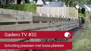 32 Schutting plaatsen van losse planken [upl. by O'Carroll]