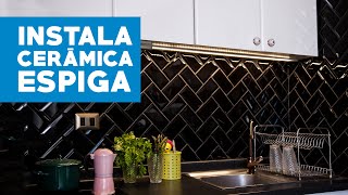 Cómo instalar cerámica espiga en la cocina [upl. by Dagmar]