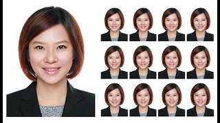 How to create Passport Size Photo in photoshop By One Click [upl. by Thissa]