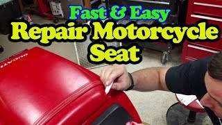 Fast Easy Motorcycle Seat Repair  Dreds Garage [upl. by Petromilli405]