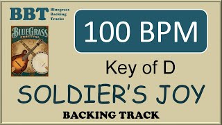 Soldiers Joy  100 BPM bluegrass backing track [upl. by Senoj86]