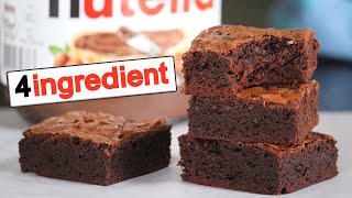 Nutella Brownies 4 Ingredients  How Tasty Channel [upl. by Field]