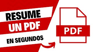 Cómo hacer un resumen de un pdf con inteligencia artificial Resumir un PDF [upl. by Enimzaj]