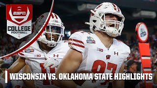 Guaranteed Rate Bowl Wisconsin Badgers vs Oklahoma State Cowboys  Full Game Highlights [upl. by Aloap]