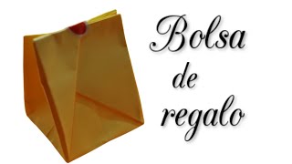 COMO HACER UNA BOLSA PARA REGALO DE PAPEL SIN PEGAMENTO PASO A PASO DE FORMA SENCILLA [upl. by Studnia786]