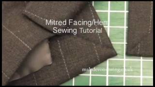 Mitred hem and facing sewing tutorial [upl. by Anna]