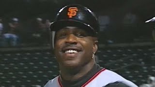 Bonds homers three times against Braves [upl. by Apfelstadt]