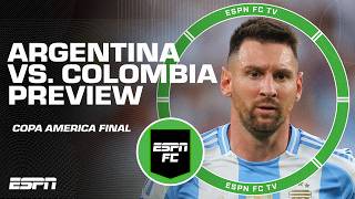 Copa America Final PREVIEW 👀 Argentina vs Colombia Who wins  ESPN FC [upl. by Enoek]