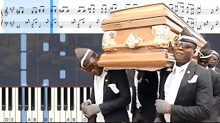 ♫ Coffin Dance Meme Song Astronomia – Easy Piano Tutorial – Medium Version [upl. by Dedric75]