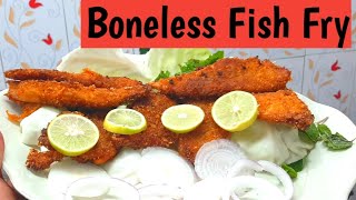 Boneless Fish Fry  Fried Fish [upl. by Reede]